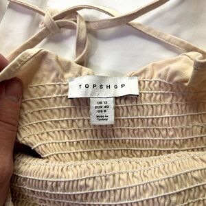 Topshop Cream Women's Top